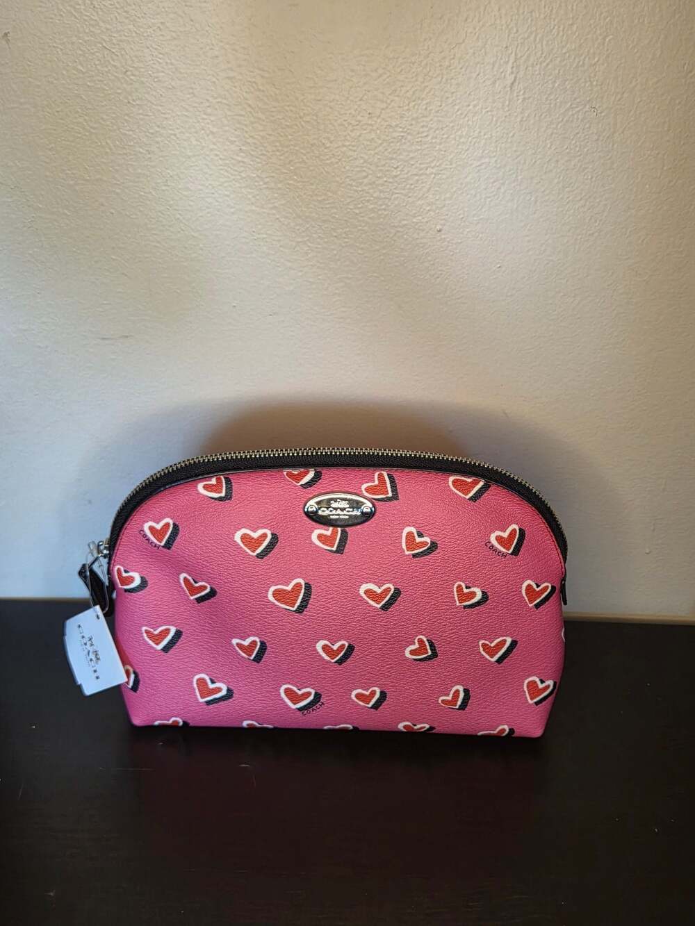 Coach Harley Cosmetic Case in Heart Print F52685